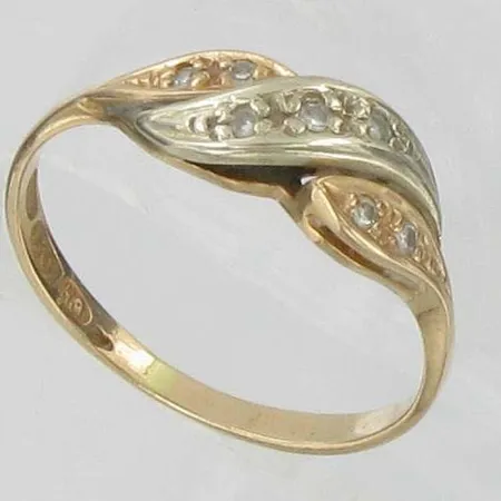 Timanttisormus 7xn.0.005ct, kaivertamaton, koko 16, 585, paino 1,5g Vikt: 1,5 g