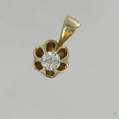 Timanttiriipus 1xn.0,10ct, 585, paino 0,4g Vikt: 0,4 g
