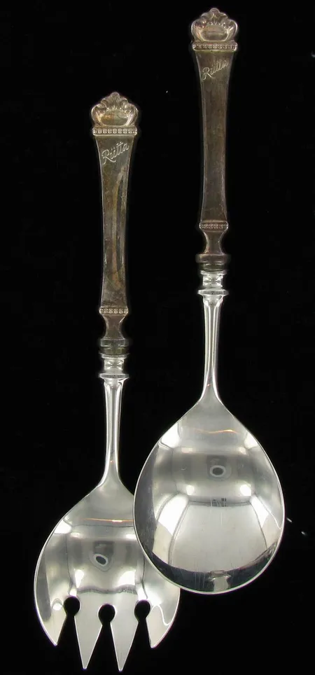 Salaattiottimet, kaiverrettu, 830, paino 174g