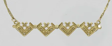 Timanttikaulakoru 16xn.0.0.01ct, pituus 48cm, 585, paino 5,8g Vikt: 5,8 g