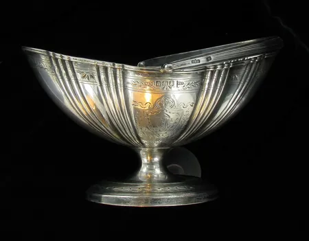 Hopeamalja, kaiverrettu, Englanti, Sheffield 1867, 215g Vikt: 215   g