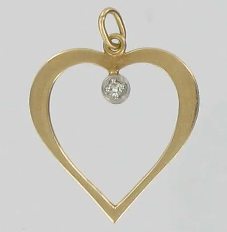 Timanttiriipus 1xn.0.01ct, korkeus 2,2cm, 585, paino 0,7g Vikt: 0,7 g