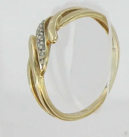 Timanttisormus 4xn.0,005ct, kaivertamaton, koko 17, 585, paino 1,5g Vikt: 1,5 g