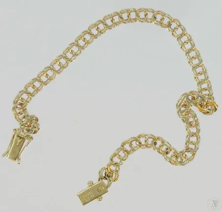 Bismarckranneketju, kaiverrettu, pituus 20,5cm, 585, paino 6,9g Vikt: 6,9 g