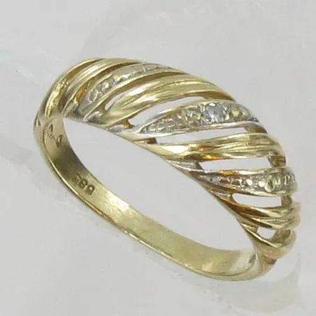 Timanttisormus 1xn.0,005ct, viallinen , 585, paino 1,9g Vikt: 1,9 g
