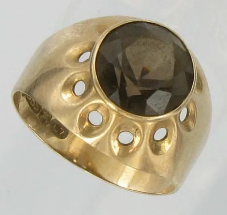 Kivisormus kaivertamaton, koko 17½, 585br, paino 2,9g Vikt: 2,9 g