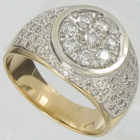 Timanttisormus 8xn.0,08ct ja 67xn.0,005ct, kaivetamaton, koko 20¼, 585, paino 16,7g 585 Vikt: 16,7 g