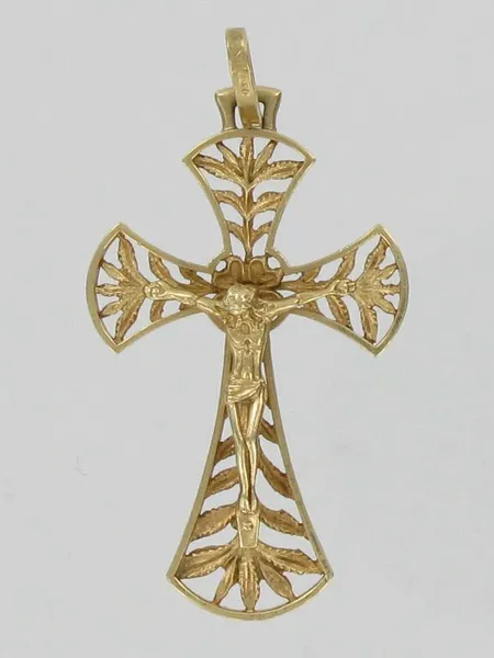 Ristiriipus, korkeus 4,4cm lenkkeineen, 585, paino 3,5g Vikt: 3,5 g