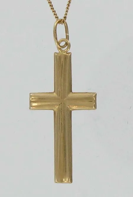 Ristiriipus ja kaulaketju, pituus 43,5cm, 585, paino 1,5g Vikt: 1,5 g