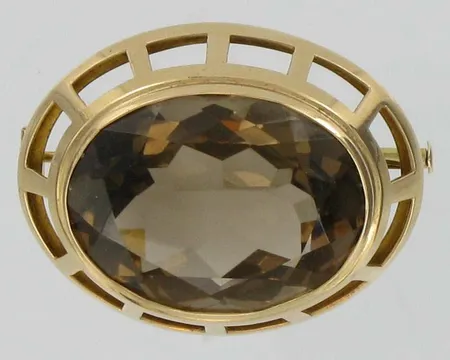 Kivirintakoru, korkeus 2,5cm, valmistettu 1959, 585br, paino 9,5g Vikt: 9,5 g
