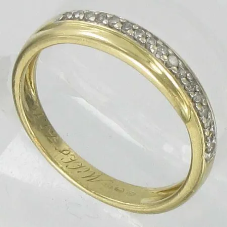 Timanttisormus 17xn.0.005ct, kaiverrettu, koko 17, 585, paino 2,2g Vikt: 2,2 g