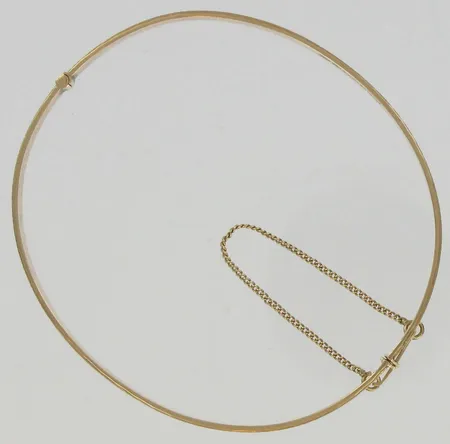Rannerengas varmuusketjulla, kaivertamaton, valmistettu 1968, 585, paino 10,9g Vikt: 10,9 g