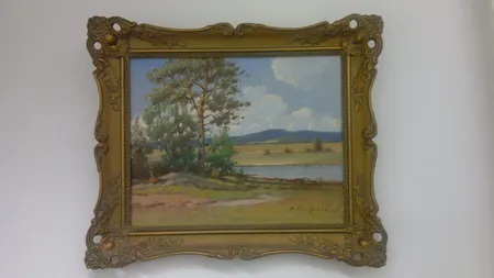 Taulu öljyväri, koko 50X40cm, järvimaisema signeerattu Arthur Heickell