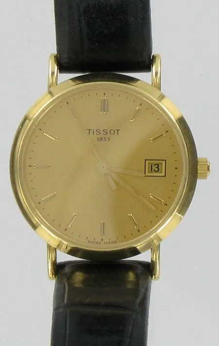 Naisten kultarannekello Tissot 1853 quartz, kaiverrettu 750br, ei käy