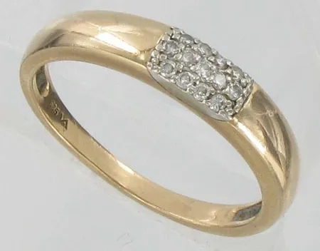 Timanttisormus 13xn.0.005ct, kaivertamaton, koko 18½, 585, paino 2,8g Vikt: 2,8 g