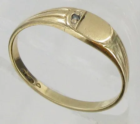 Timanttisormus 1xn.0.005ct, kaivertamaton, koko 18½, 585, paino 1,8g Vikt: 1,8 g