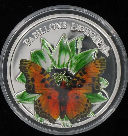 Hopearaha, Papillons Exotique Cameroun, v.2011, 925br, paino 25g Vikt: 25   g