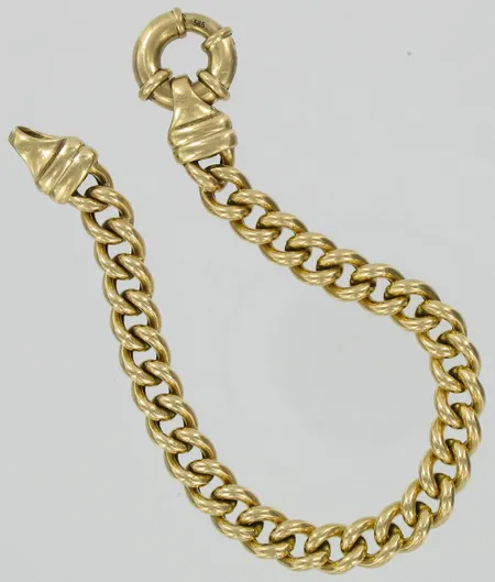 Panssariranneketju, Viktorialukolla, pituus 20,0cm, 585, paino 24,6g Vikt: 24,6 g
