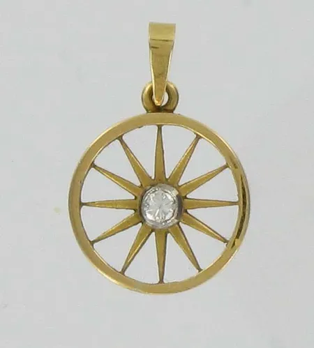 Timanttiriipus, 1xn.0,05ct, 750, paino 2,9g, Postipankki. Vikt: 2,9 g
