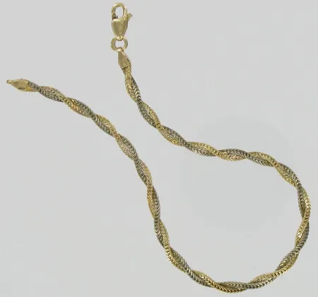 Ranneketju, pituus 18,5cm, 585 2-väri, paino 3,1g Vikt: 3,1 g