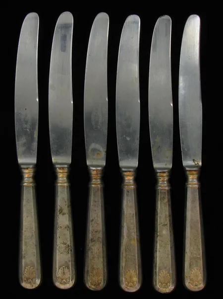 6 Veistä, Musla, kaiverrettuja, 813br, paino 490,0g Vikt: 490   g