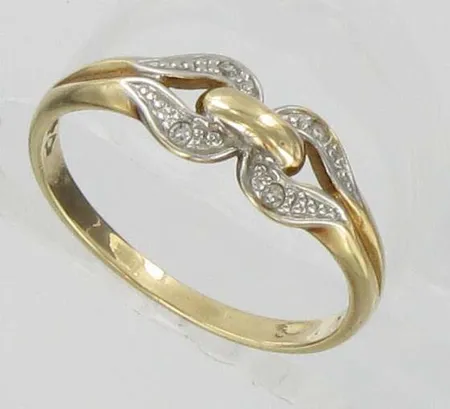Timanttisormus, kaivertamaton, 4xn.0,005ct, koko 16, 585, paino 1,4g Vikt: 1,4 g