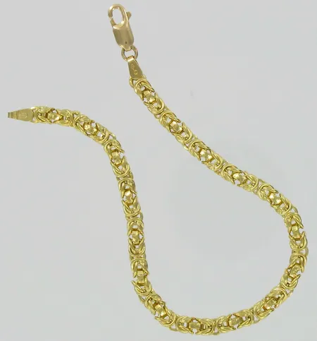 Kuningasranneketju, pituus 19,0cm, 585, paino 6,0g Vikt: 6   g