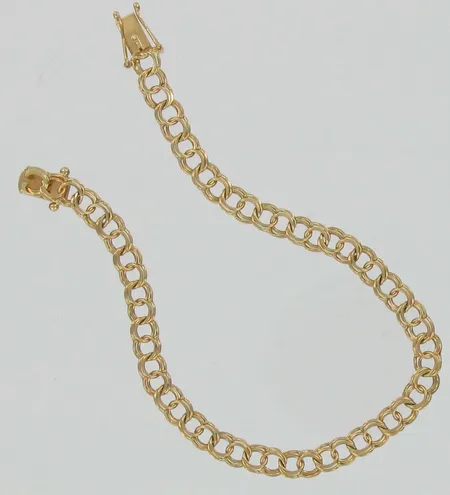 Bismarckranneketju, pituus 18cm, 585, paino 5,4g Vikt: 5,4 g