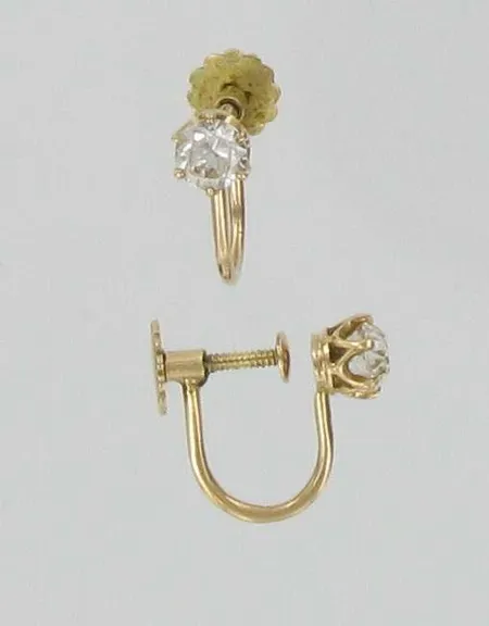 Timanttikorvakorut 2xn.0.22ct, 585, paino 1,4g Vikt: 1,4 g