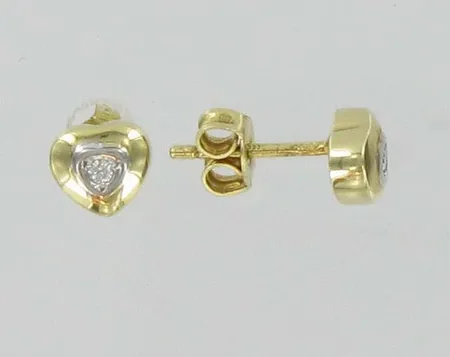 Timanttikorvakorut 2xn.0.01ct, 585, paino 1,7g Vikt: 1,7 g