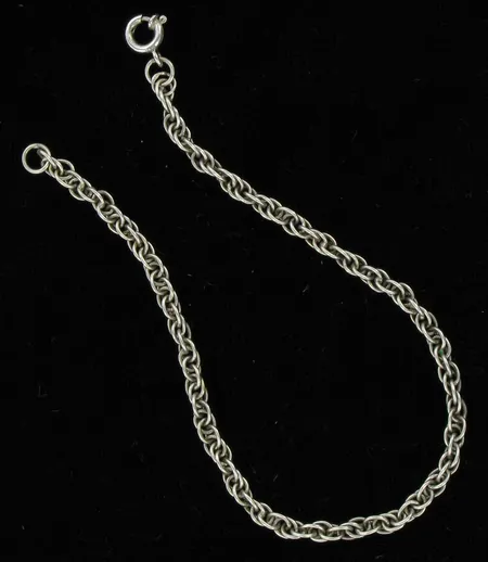 Ranneketju, pituus 19cm, 925, paino 3,8g Vikt: 3,8 g