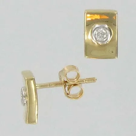 Timanttikorvakorut, 2xn.0,03ct, 585, paino 1,5g Vikt: 1,5 g