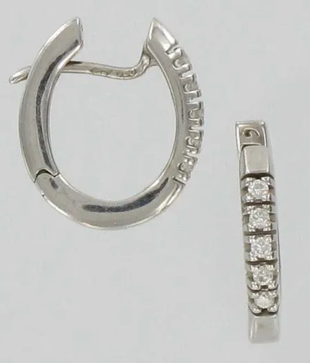 Timanttikorvakorut, 10xn.0,01ct, 750vk, paino 4,8g Vikt: 4,8 g