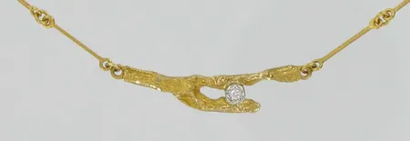 Timanttikaulakoru 1xn.0.02ct, Lapponia, pituus 40,5cm, 750, paino 5,2g Vikt: 5,2 g