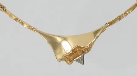 Timanttikaulakoru 1xn.0.02ct, pituus 42cm, 585, paino 7,0g Vikt: 7   g