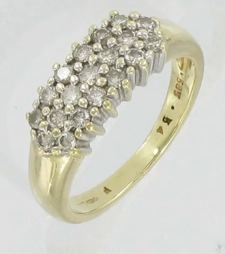 Timanttisormus kaivertamaton 19xn.0,02ct koko 17 585 paino 4,8g Vikt: 4,8 g