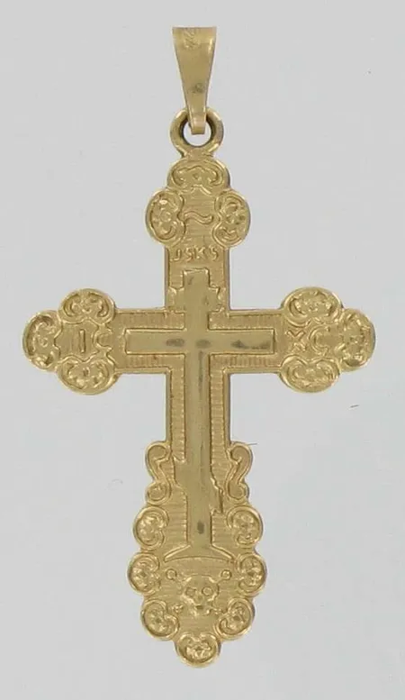 Ristiriipus, kaivertamaton, korkeus lenkkeineen 4cm, 585, paino 2,3g Vikt: 2,3 g
