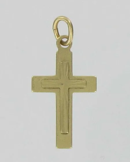 Ristiriipus, kaivertamaton, korkeus lenkkeineen 2,4cm, 585, paino 0,8g Vikt: 0,8 g