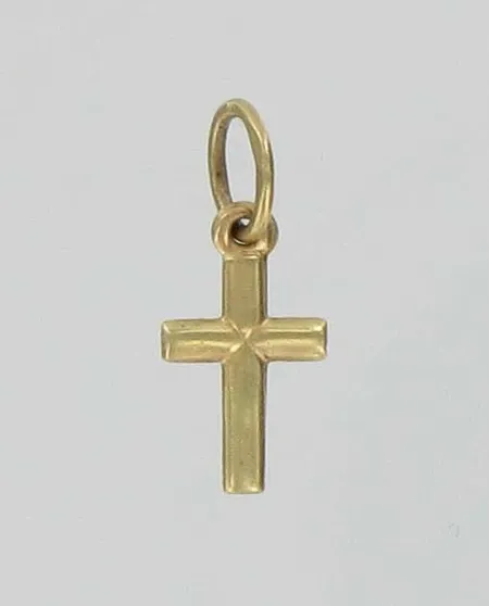 Ristiriipus, kaivertamaton, korkeus lenkkeineen 1,9cm, 585, paino 0,4g Vikt: 0,4 g