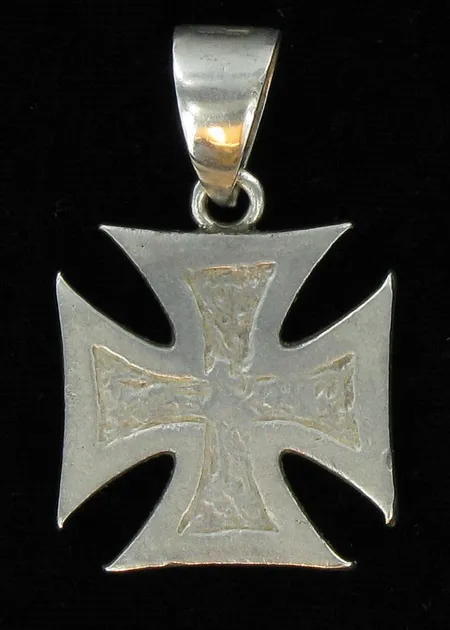 Ristiriipus, kulunut, korkeus lenkkeineen 4,5cm, 925, paino 16,3g Vikt: 16,3 g