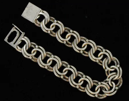 Bismarkranneketju, pituus 20,5cm, 925, paino 52,3g Vikt: 52,3 g