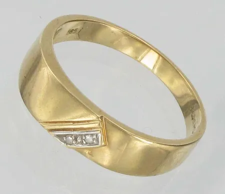 Timanttisormus 2xn.0.005ct, kaivertamaton, koko 20, 585, paino 4,1g Vikt: 4,1 g
