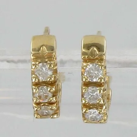 Timanttikorvakorut 6xn.0.04ct, 585, paino 1,9g Vikt: 1,9 g