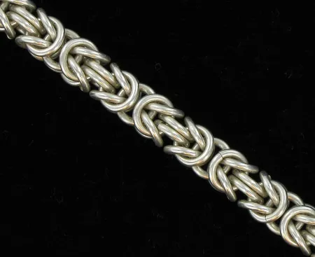 Kuningasketju, pituus 49,5cm, hopea, paino 128,4g Vikt: 128,4 g