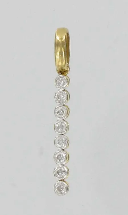 Timanttiriipus, 8xn.0,03ct, 750, paino 1,5g Vikt: 1,5 g