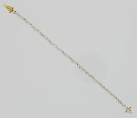 Timanttiranneketju, 52xn.0,03ct, pituus 14,5cm, 750, paino 7,4g Vikt: 7,4 g