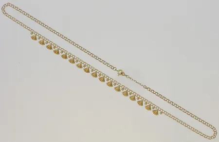 Juhlabismarkkaulaketju, pituus 45cm, 585, paino 3,8g Vikt: 3,8 g