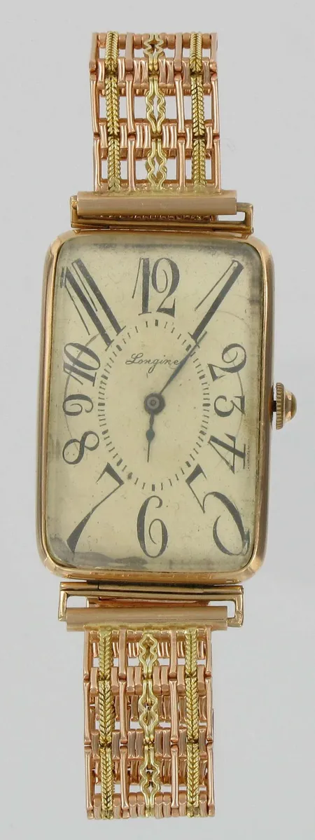 Miesten kultarannekello Longines, 585br, paino 71,9g Vikt: 71,9 g