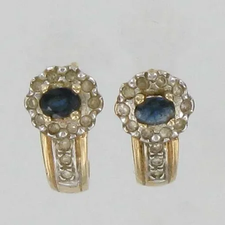 Sinisafiirikorvakorut timanteilla 26xn.0.005ct, 585br, paino 1,9g Vikt: 1,9 g