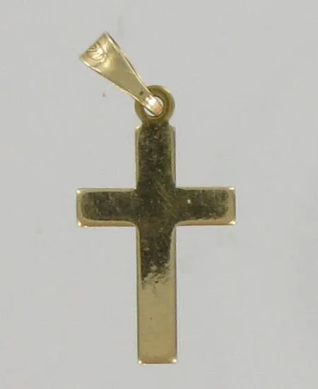 Ristiriipus, kaivertamaton, pituus 2,0cm, 585, paino 1,2g Vikt: 1,2 g
